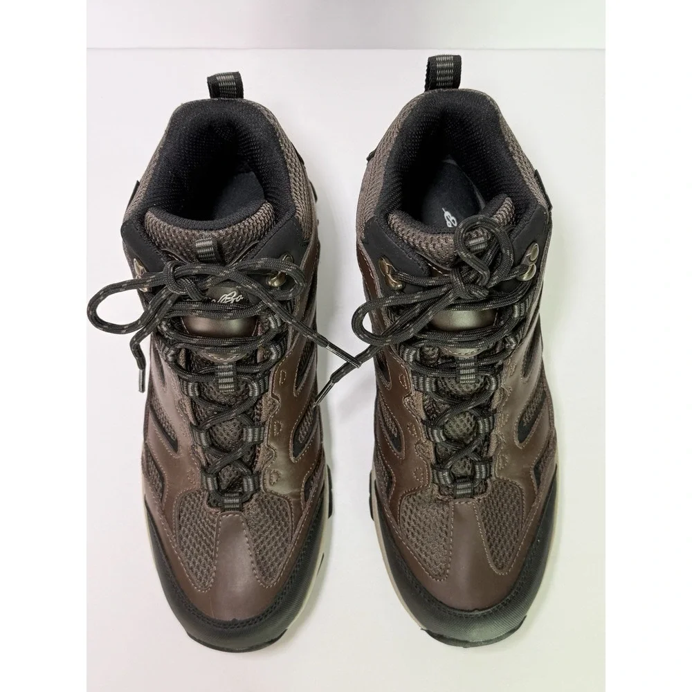 Eddie Bauer Men's Size 8.5 Graham Brown Leather Waterproof Hiking Boots EUC